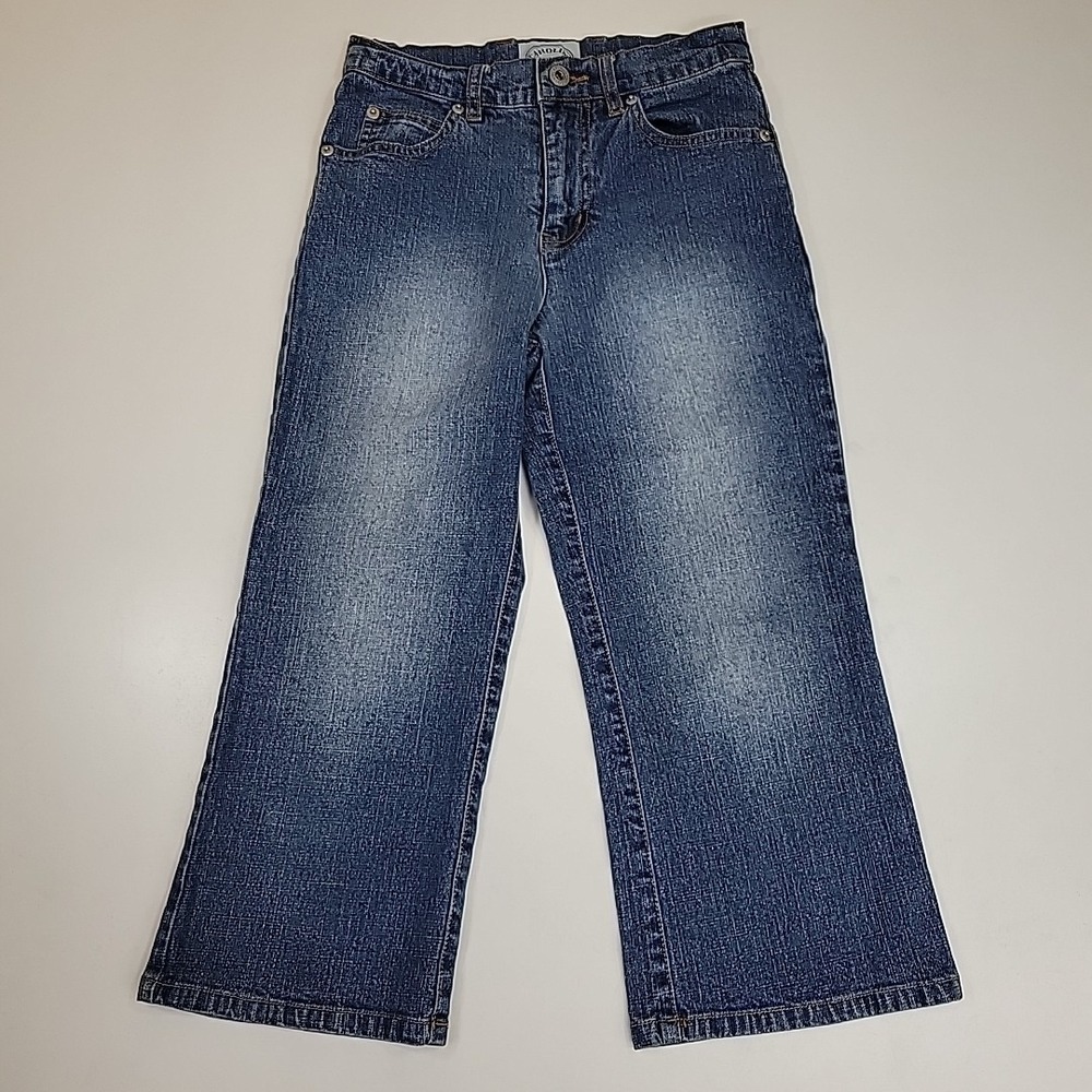 Carolina Blues Jeans WIDE LEG Youth Girls Size 10 Straight Leg Medium Wash Comfy